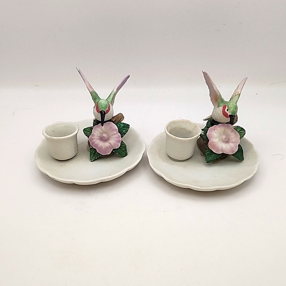 Vintage Giftco Hummingbird Candle Holders 2 Count